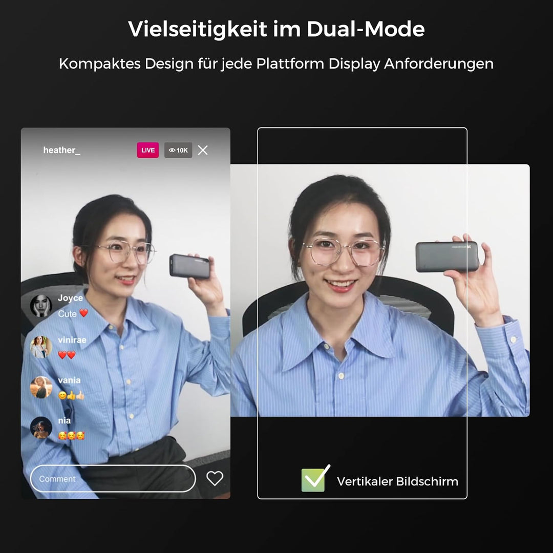 NearStream 4K Webcam für PC, HDR 60FPS Streaming Webcam mit Mikrofon,Software Control Einstellbares