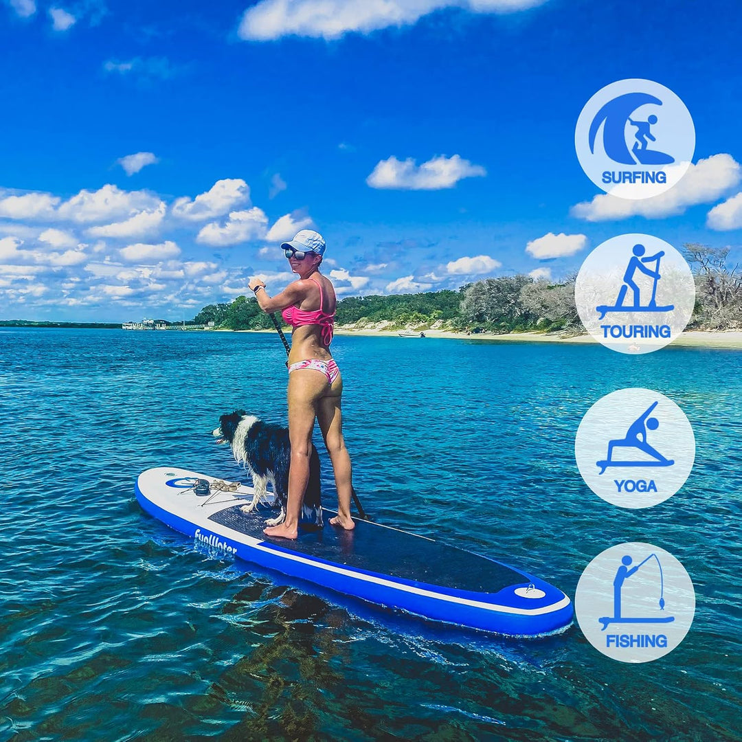 FunWater Aufblasbare Stand Up Paddling Board Sup Paddle Board Mit Verstellbarem Paddel, Handpumpe, A