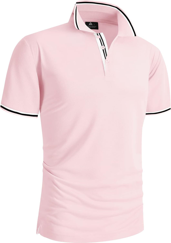 SPEEDRUN Polo Shirt Tshirt Herren Kurzarm Polohemd für Herren mit Brusttasche Slim Fit Sommer Schnel