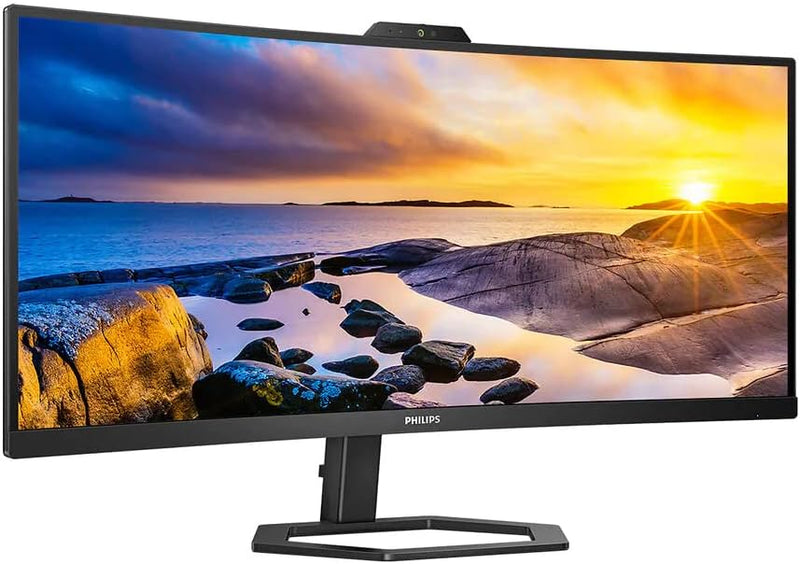 Philips 34E1C5600HE - 34 Zoll WQHD Curved Monitor, Webcam, höhenverstellbar (3440x1440, 100Hz, HDMI,