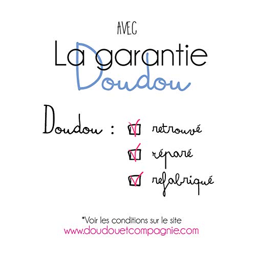 Doudou et Compagnie Jolijou DC3624 Babypuppe aus Stoff mit abnehmbarem Körper, 28 cm, Weiss/Rosa, Ro