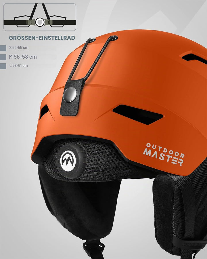 OutdoorMaster Skihelm-Set, Snowboard-Helm mit Brille für Erwachsene - 12 Belüftungsöffnungen - Skihe