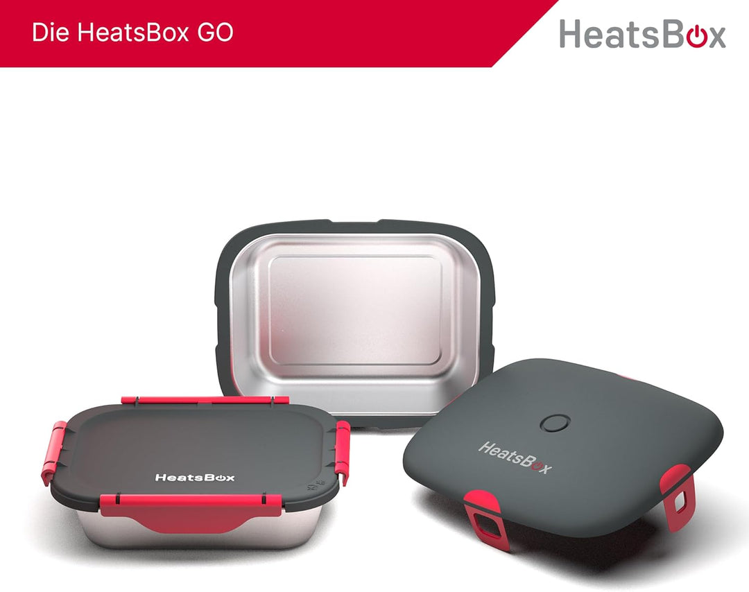 FAITRON HeatsBox Go, Thermobehälter für Essen, Elektrische Lunchbox mit Akku und App-Bedienung, Ausl