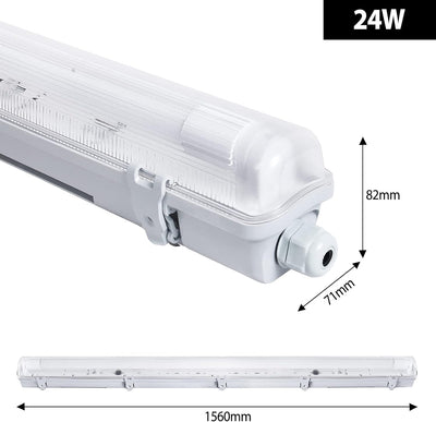 NAIZY Feuchtraumleuchte LED 150cm LED T8 Röhren Werkstatt Garage Lampe Deckenleuchte für Aussenanwen