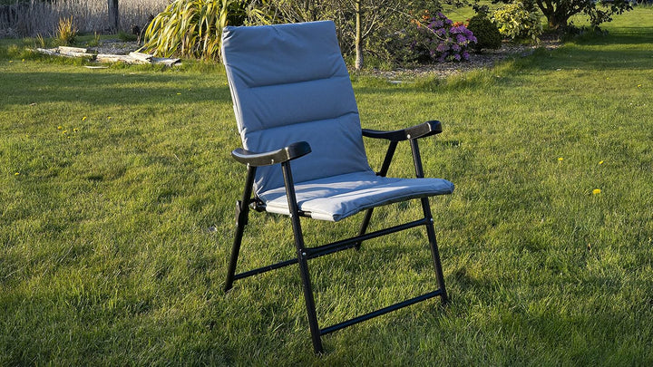 Hyfive Klappbarer Esszimmerstuhl für den Aussenbereich, Garten, Camping, mit luxuriöser Polsterung,