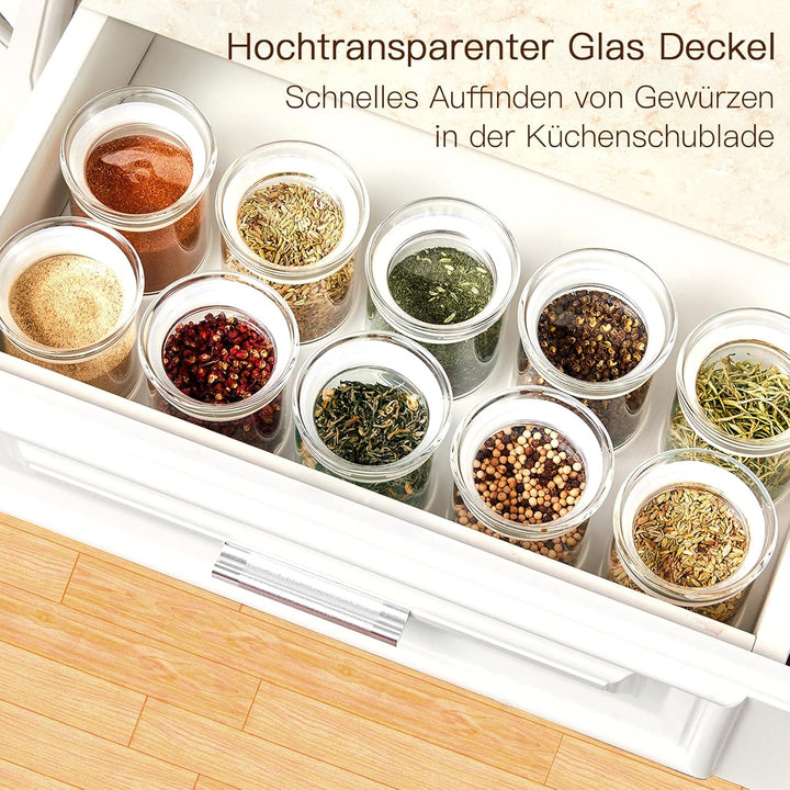 ZENS Vorratsgläser Vorratsdose Glas, Borosilikatglas Vorratsdosen Set of 4er mit Luftdichtem Deckel,