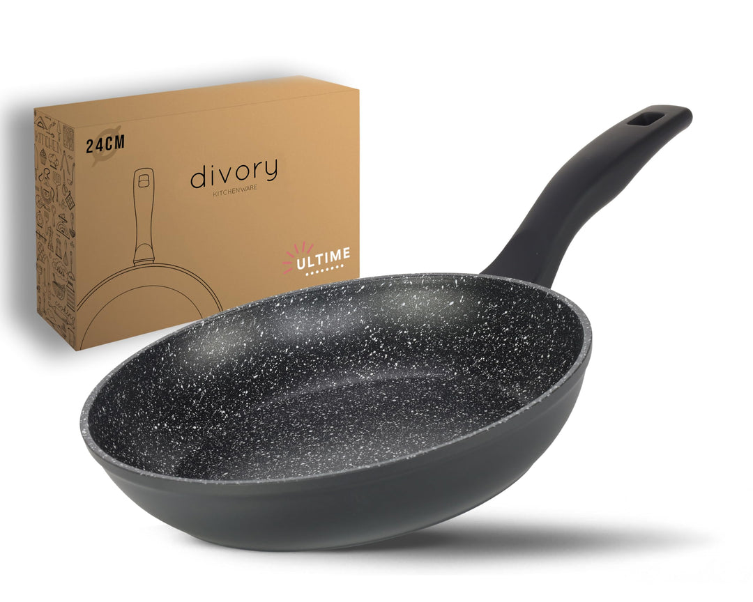 Bratpfanne 24cm Induktion – Antihaft Beschichtete grosse Universalpfanne für alle Herdarten - Sicher