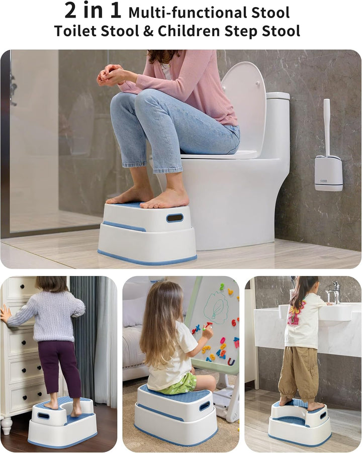 MR.SIGA Toilettenhocker Squat für Erwachsene, strapazierfähiger Badezimmerhocker, rutschfeste Toilet