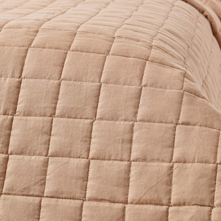Homescapes Gesteppte Tagesdecke, braun/beige, Bettüberwurf aus 100% Baumwolle, Wendetagesdecke, 230