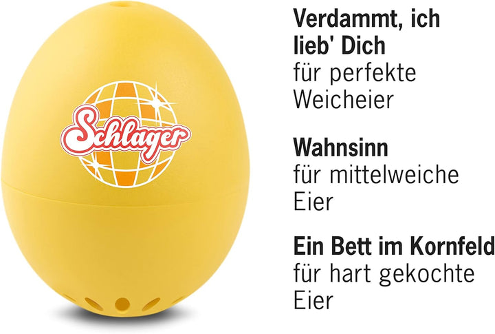 Schlager PiepEi - Singende Eieruhr zum Mitkochen - Eierkocher für 3 Härtegrade - 80er Jahre Schlager