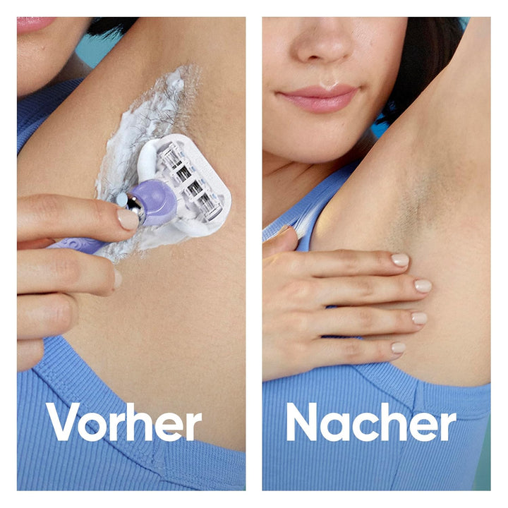 Gillette Venus Extra Smooth Swirl Damenrasierer, 3 Ersatzklingen, Schwenkbares Handstück und Duschha
