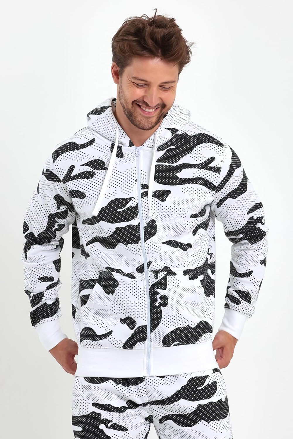 Raff & Taff Herren Zipper Hoodies Kapuzenjacke Sweatjacke Übergangsjacke Jacke Basic Schlicht bis 8X