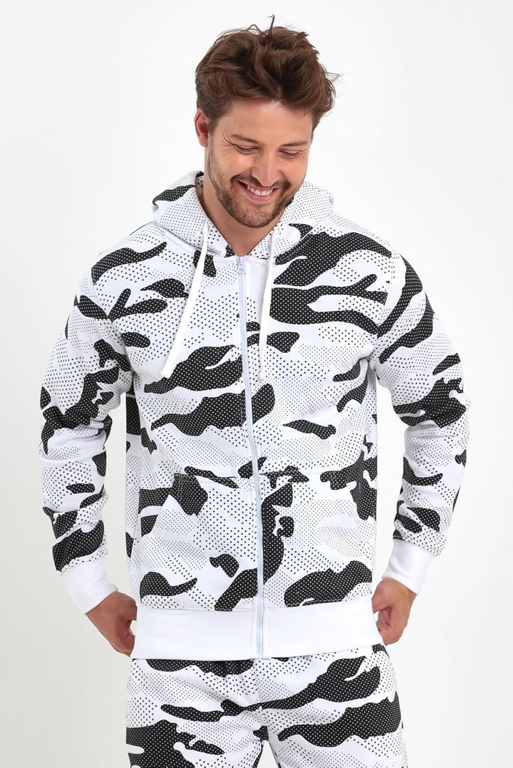 Raff & Taff Herren Zipper Hoodies Kapuzenjacke Sweatjacke Übergangsjacke Jacke Basic Schlicht bis 8X