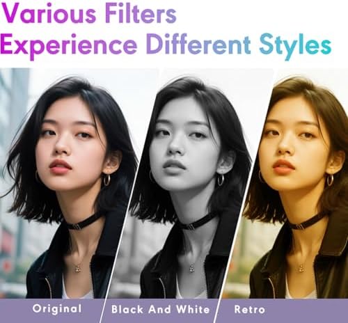 Bewinner Vintage-Digitalkamera, 1080P FHD Vlogging Schlüsselbundkamera mit 0,96-Zoll-Display, 2 MP T