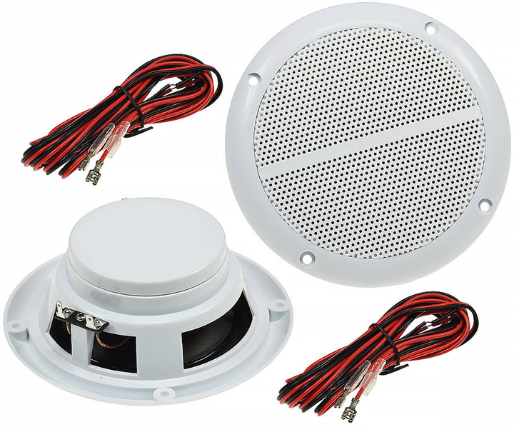 ChiliTec Lautsprecher 5"/127mm Wasserfest 80Watt Paar Einbaulautsprecher für Wand & Decke Marine-Lau