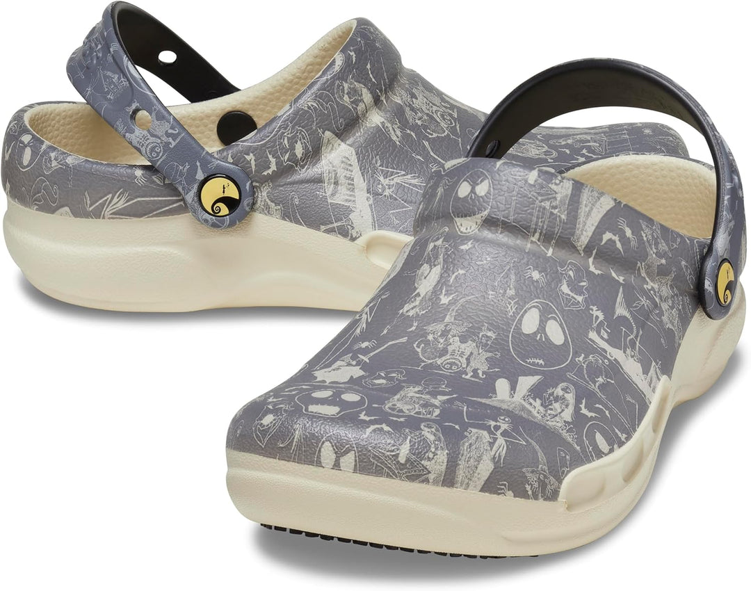 Crocs Unisex Bistro Graphic Clogs 36/37 EU Nightmare Bfr Xmas White, 36/37 EU Nightmare Bfr Xmas Whi