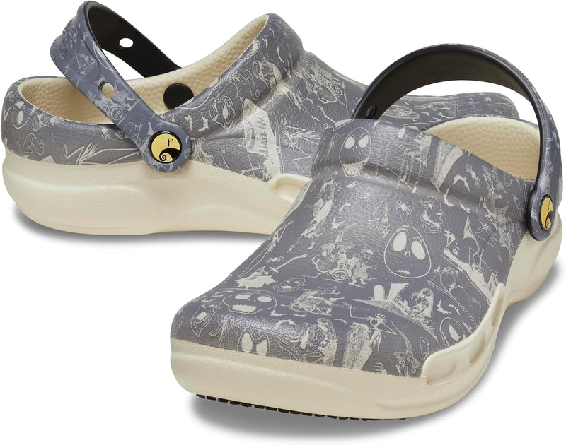 Crocs Unisex Bistro Graphic Clogs 36/37 EU Nightmare Bfr Xmas White, 36/37 EU Nightmare Bfr Xmas Whi