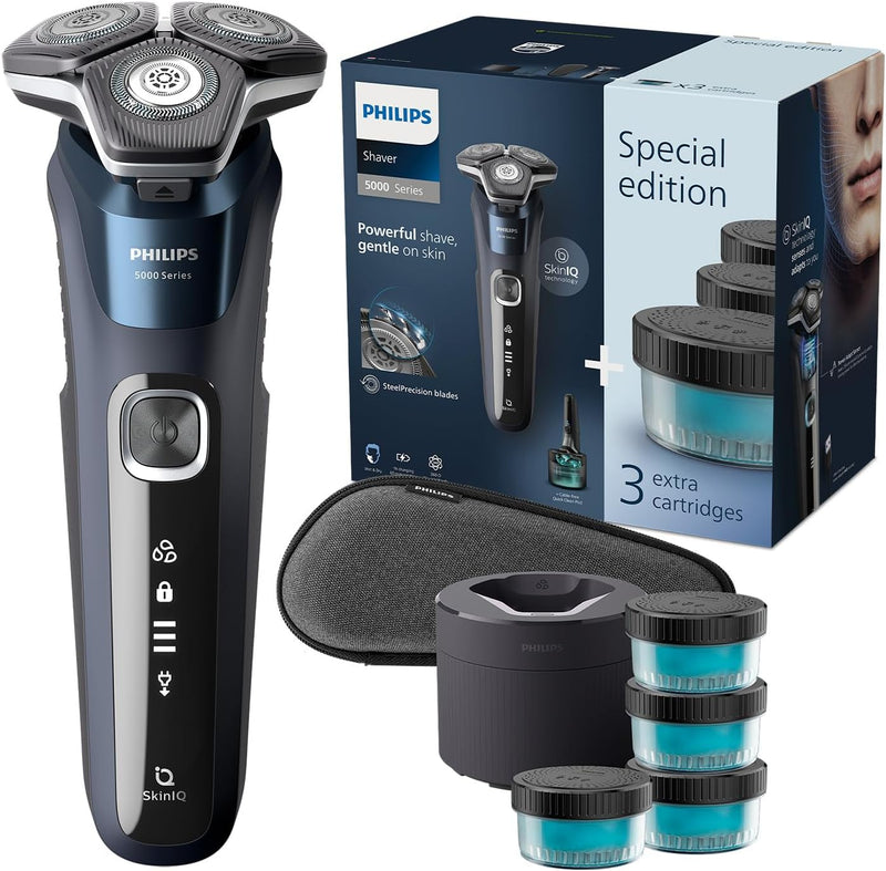 Philips Shaver Series 5000 – Elektrischer Nass- und Trockenrasierer für Herren mit ausklappbarem Tri