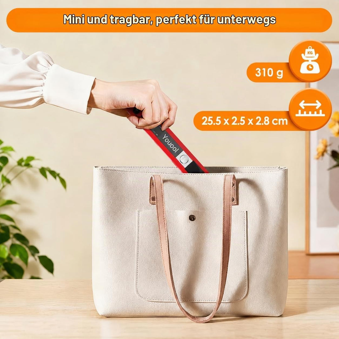 A4 Tragbarer Scanner, USB-Bildscanner, Handscanner, Farbscannen, 900 DPI, A4 Tragbarer Dokumentensca