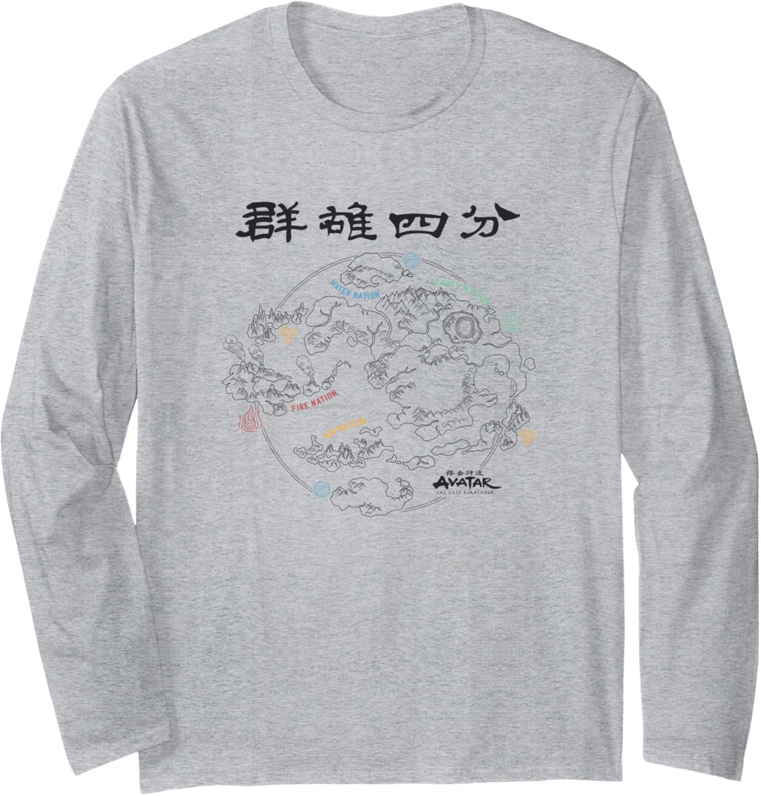 Avatar: The Last Airbender Globe Map Langarmshirt