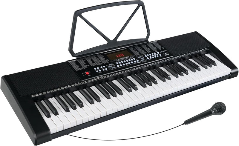 McGrey LK-6120-MIC Keyboard - Einsteiger-Keyboard mit 61 Leuchttasten - 255 Sounds und 255 Rhythmen