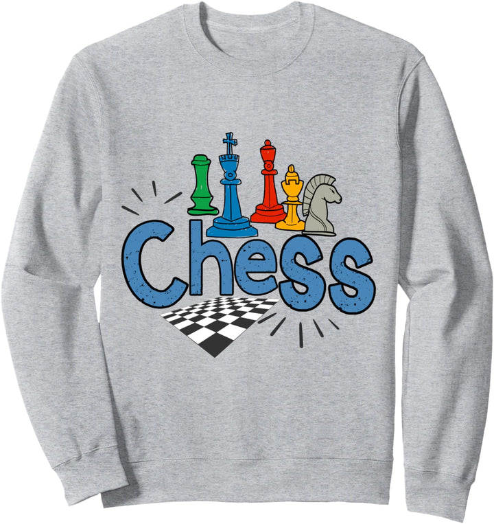 Chess Club Chessboard Pieces Game Players Tournament Master Sweatshirt