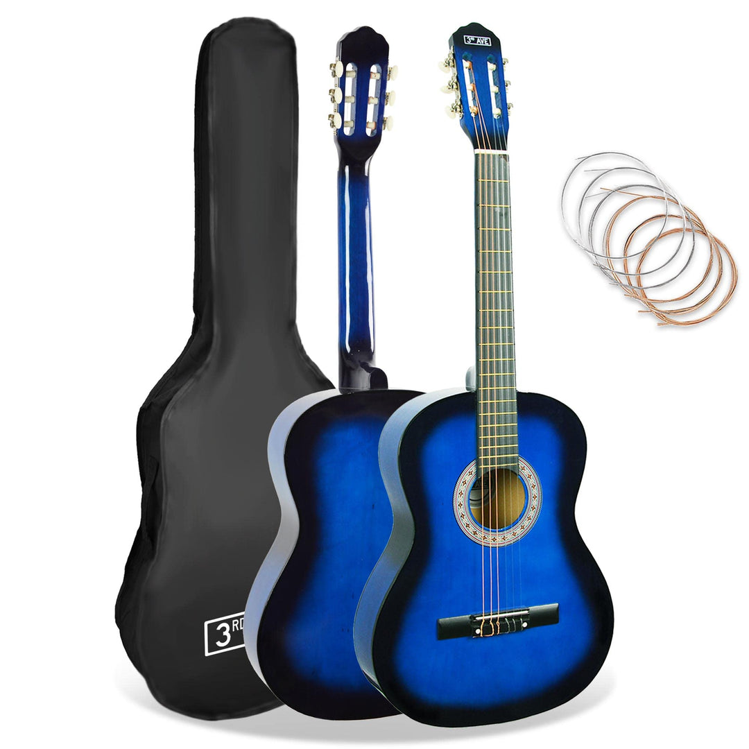 3rd Avenue 3/4 Flamencogitarren-Starterset in Kindergrösse mit Nylonsaiten – mit Tasche, Saiten – in