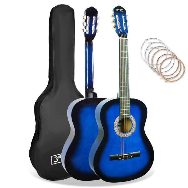 3rd Avenue 3/4 Flamencogitarren-Starterset in Kindergrösse mit Nylonsaiten – mit Tasche, Saiten – in