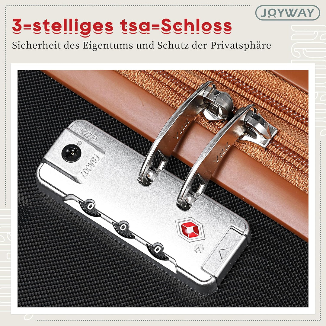 Joyway Koffer Trolleys Mittelgross Koffer, Hartschalen Reisekoffer mit 4 Rollen und TSA Schloss, Erw