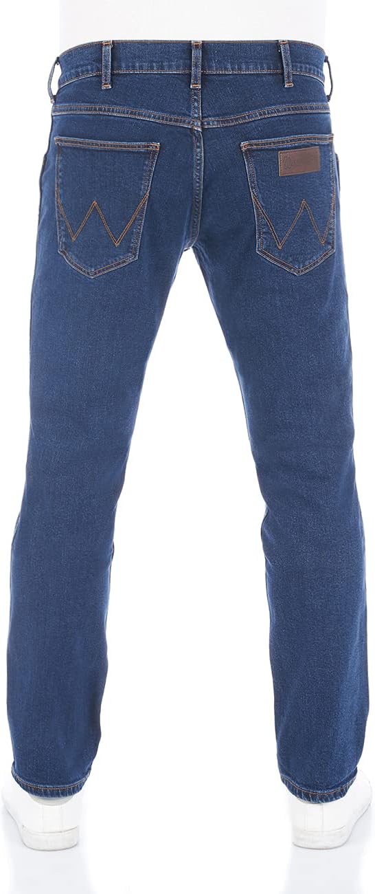 Wrangler Jeans Herren Stretch Regular Straight Fit Greensboro Jeanshose Denim Blau Schwarz 30 31 32