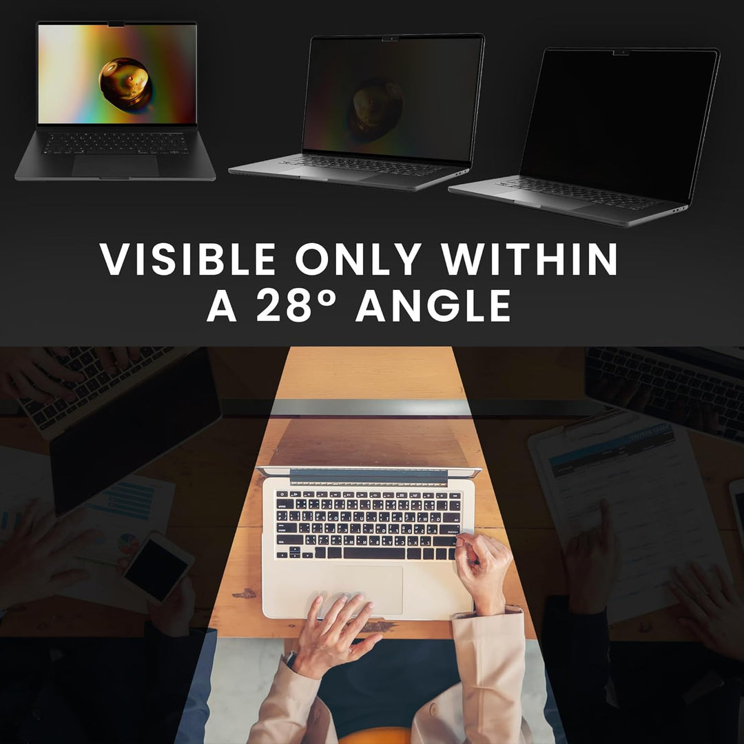 kwmobile Sichtschutzfolie für Apple MacBook Air 13 M4 2025 A3240 Folie - Blickschutzfolie Privacy Sc