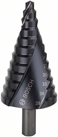 Bosch Professional Stufenbohrer HSS-AITiN mit 3-Flächen-Schaft (Ø 6-39 mm, 12 Stufen)