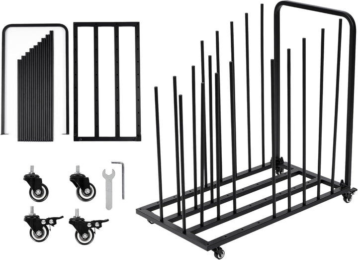 uyoyous Mobile Kunst-Trockengestell 80×83×45cm Trockengestell für Kunst Einstellbares Intervall Kuns
