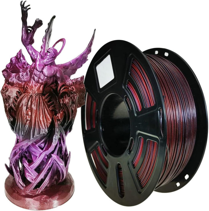 Stronghero3D PLA 3D-Drucker-Filament, 1,75 mm, Galaxie-Rot, Schwarz, Seidenviolett, Nettogewicht: 1