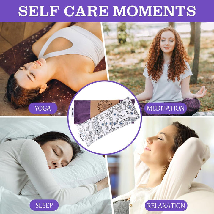 Hihealer 2er / 4er-Pack Augenmaske Gewichts-Augenmaske mit Lavendel-Aromatherapie für Schlaf, Yoga,