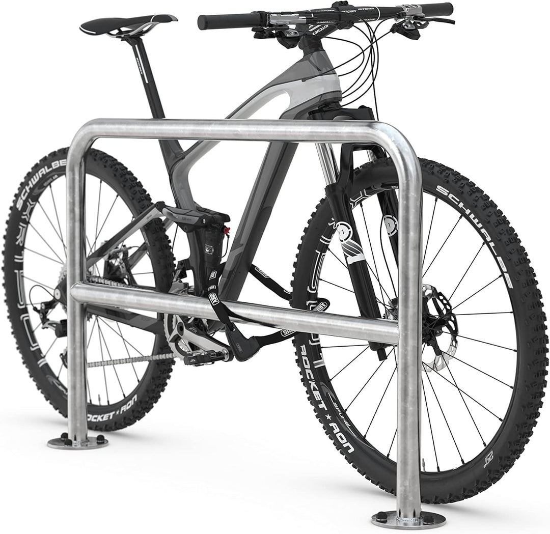Anlehnbügel 9220 | 1200mm | mit Knierohr | Fahrradständer für 2 Fahrräder | Einbetonieren | Anlehnbü