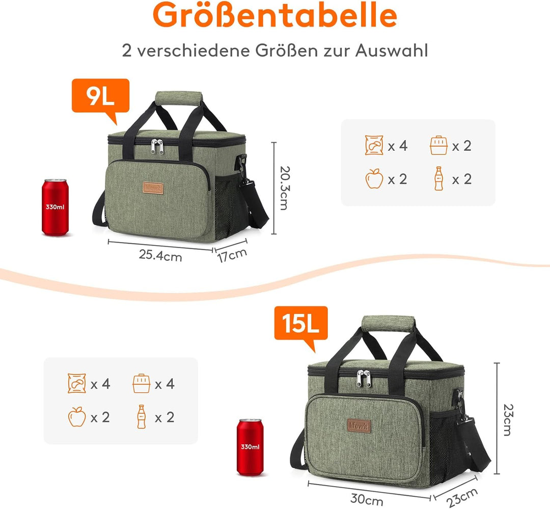 Lifewit Grosse Kühltasche Faltbar, Lunchtasche, Thermotasche Isoliertasche Picknicktasche für unterw