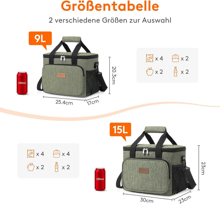 Lifewit Grosse Kühltasche Faltbar, Lunchtasche, Thermotasche Isoliertasche Picknicktasche für unterw