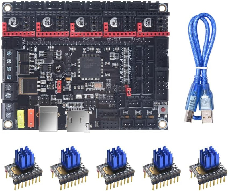 BIGTREETECH SKR V1.4 Turbo Controller Platine für 3D Drucker, kompatibel mit 12864LCD/TFT24, unterst