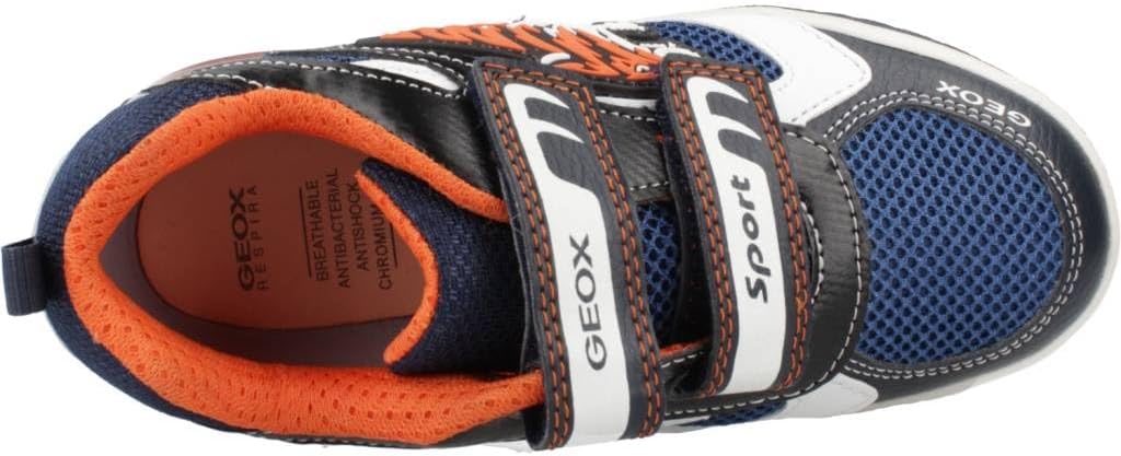 Geox Jungen J Inek Boy Sneaker 30 EU Navy Orange, 30 EU Navy Orange