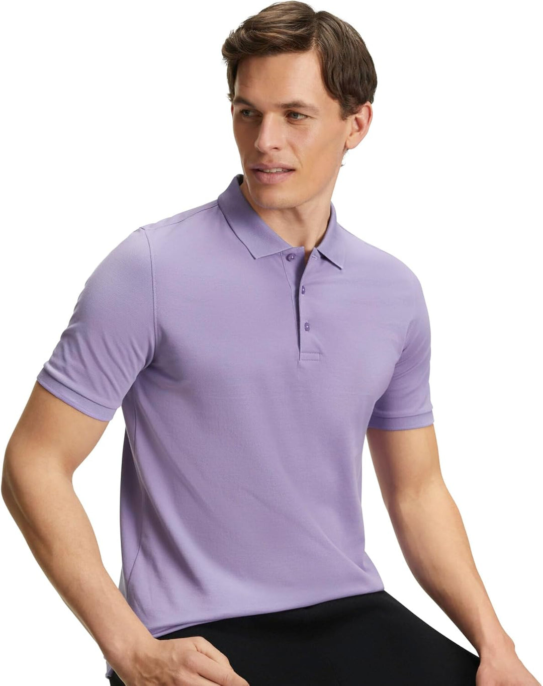FALKE Herren Basic Polo Shirt Piqué Polohemd weich hautfreundlich atmungsaktive Baumwolle 1 Stück M