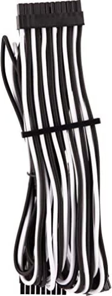 Corsair Premium Sleeved 24 pin-Polig-ATX-Kabel Typ4 (Generation 4-Serie) Weiss/Schwarz 24 pin ATX We