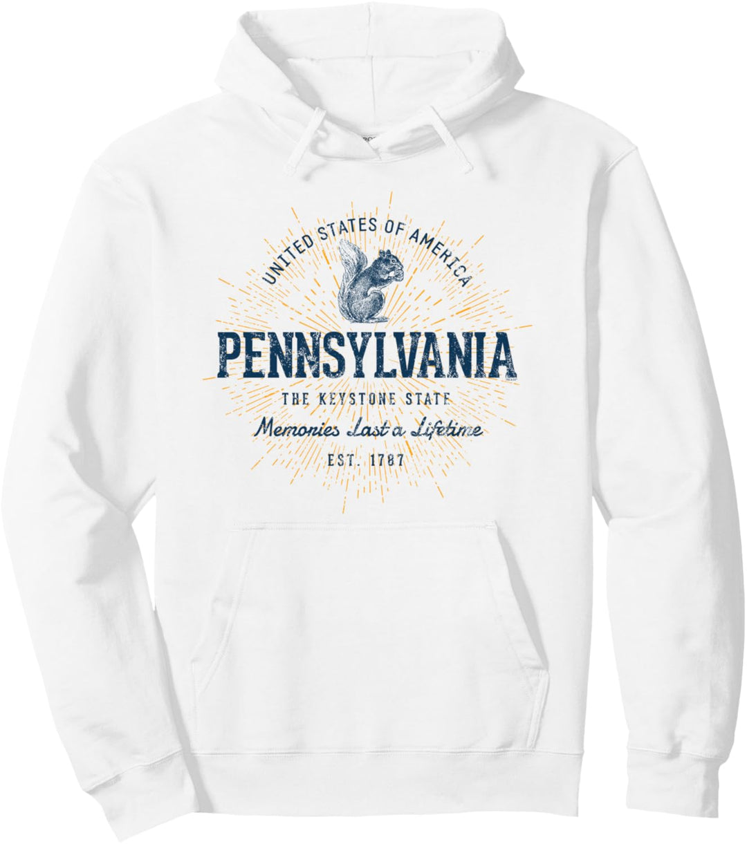 Vereinigte Staaten Retro Stil Vintage Pennsylvania Pullover Hoodie