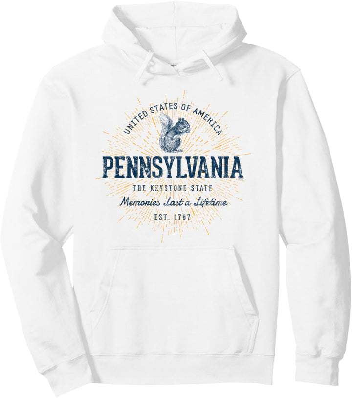 Vereinigte Staaten Retro Stil Vintage Pennsylvania Pullover Hoodie
