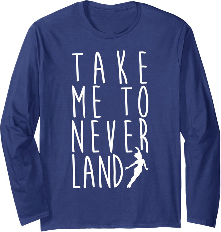 Disney Peter Pan Take Me To Never Land Silhouette Langarmshirt