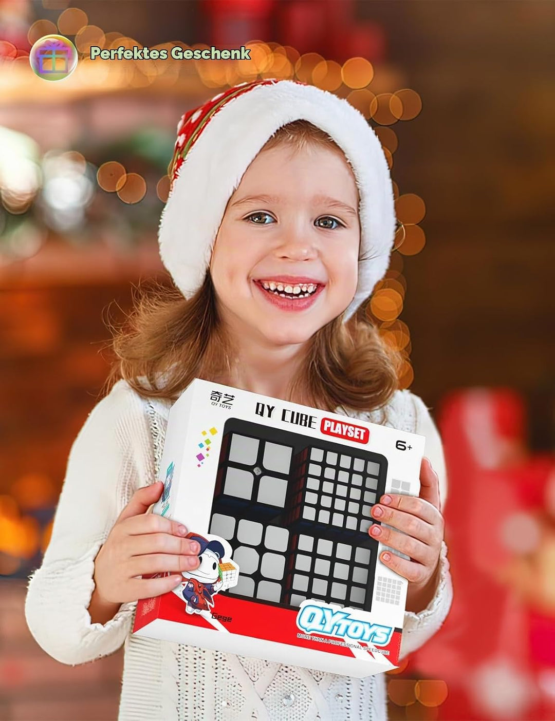 ROXENDA Zauberwürfel Set, Speed Cube Set mit 2x2 3x3 4x4 5x5 Zauberwürfel mit Geschenkbox, Geheimes