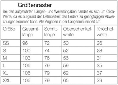 Pfiff Chaps aus Leder (Rindsleder) für Western-Reiter, am Bund verstellbar, in braun und schwarz XS