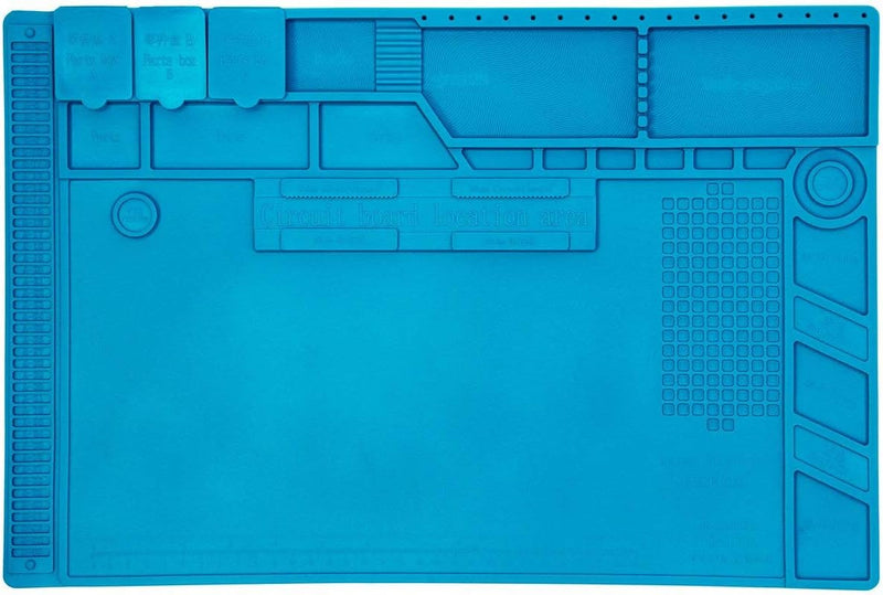 Minadax XL Lötmatte 48 x 31.8cm - Silikonmatte 500°C Hitzebeständige Reparaturmatte - Rutschfest