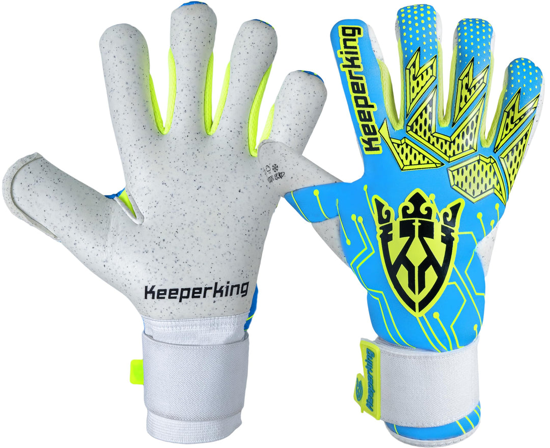 Keeperking Torwarthandschuhe für Erwachsene Fussballhandschuhe Herren Innennaht Profi Premier Grip 4
