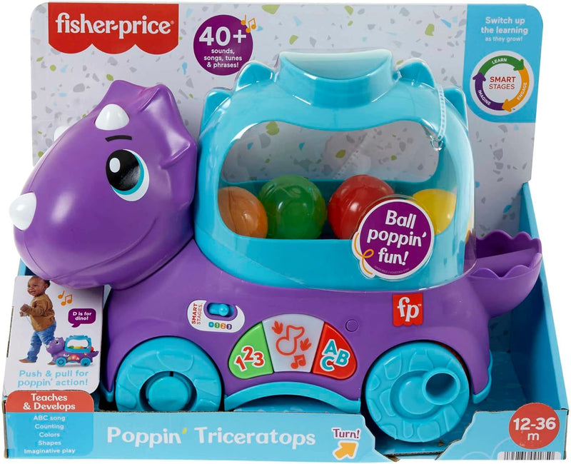 Fisher-Price Dinosaurier Schleppspielzeug mit Kugeln, Lichtern und Geräuschen, für Babys + 1 Jahr (M